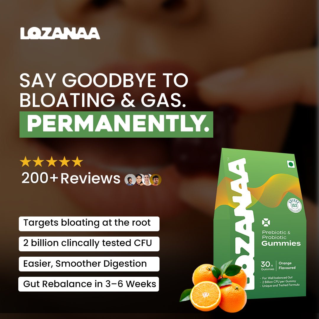 Lozanaa Gut - Reset Gummies | Bloat Less. Digest Better. Feel Lighter. - Lozanaa