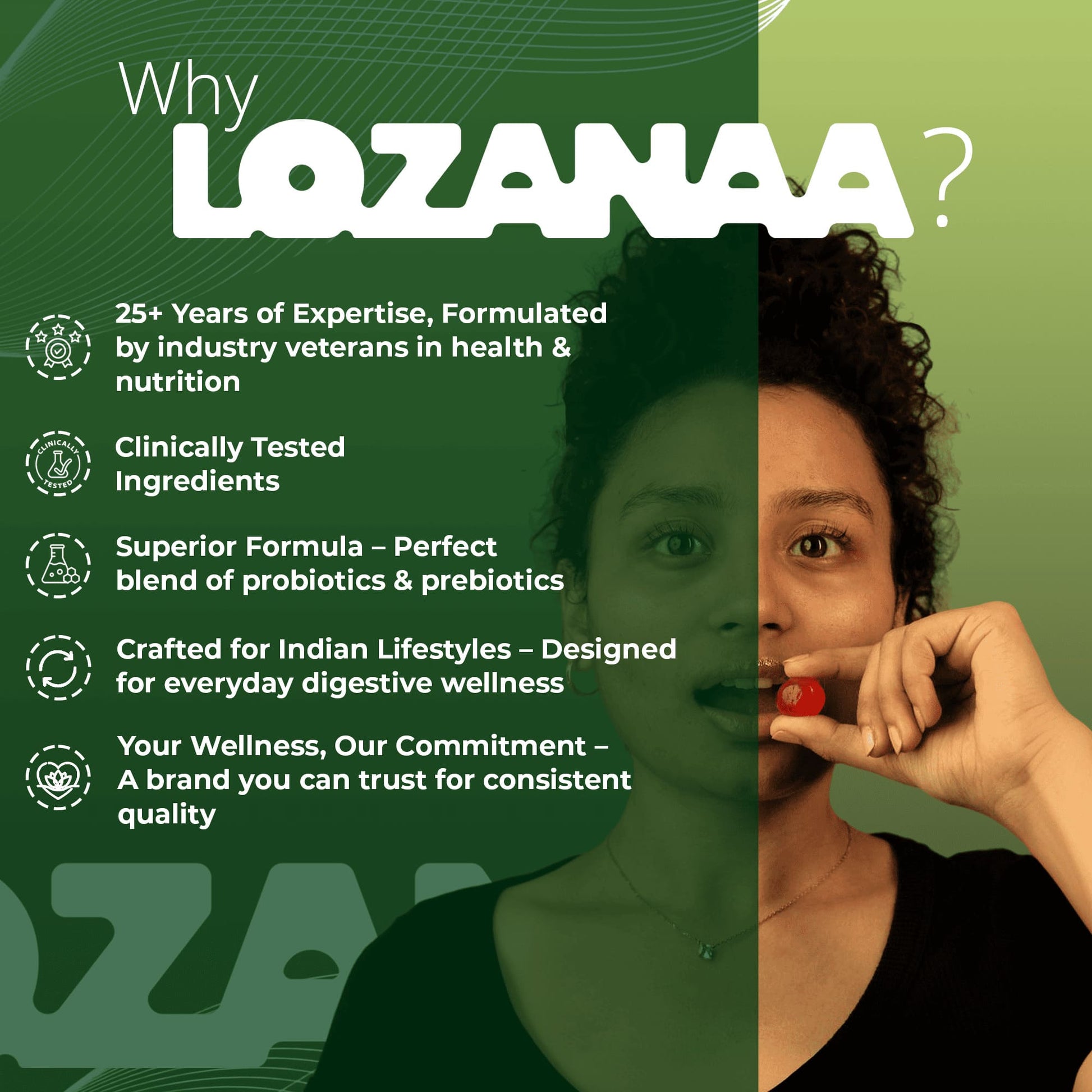 Lozanaa Gut - Reset Gummies | Bloat Less. Digest Better. Feel Lighter. - Lozanaa
