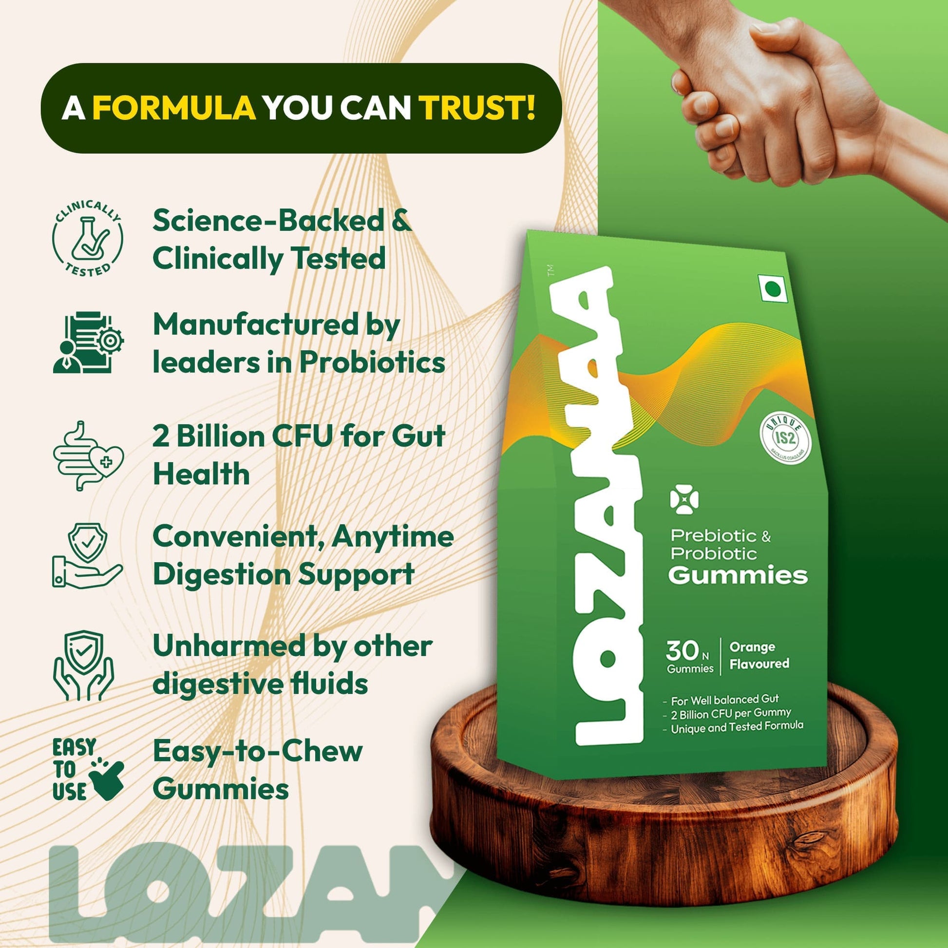 Lozanaa Gut - Reset Gummies | Bloat Less. Digest Better. Feel Lighter. - Lozanaa