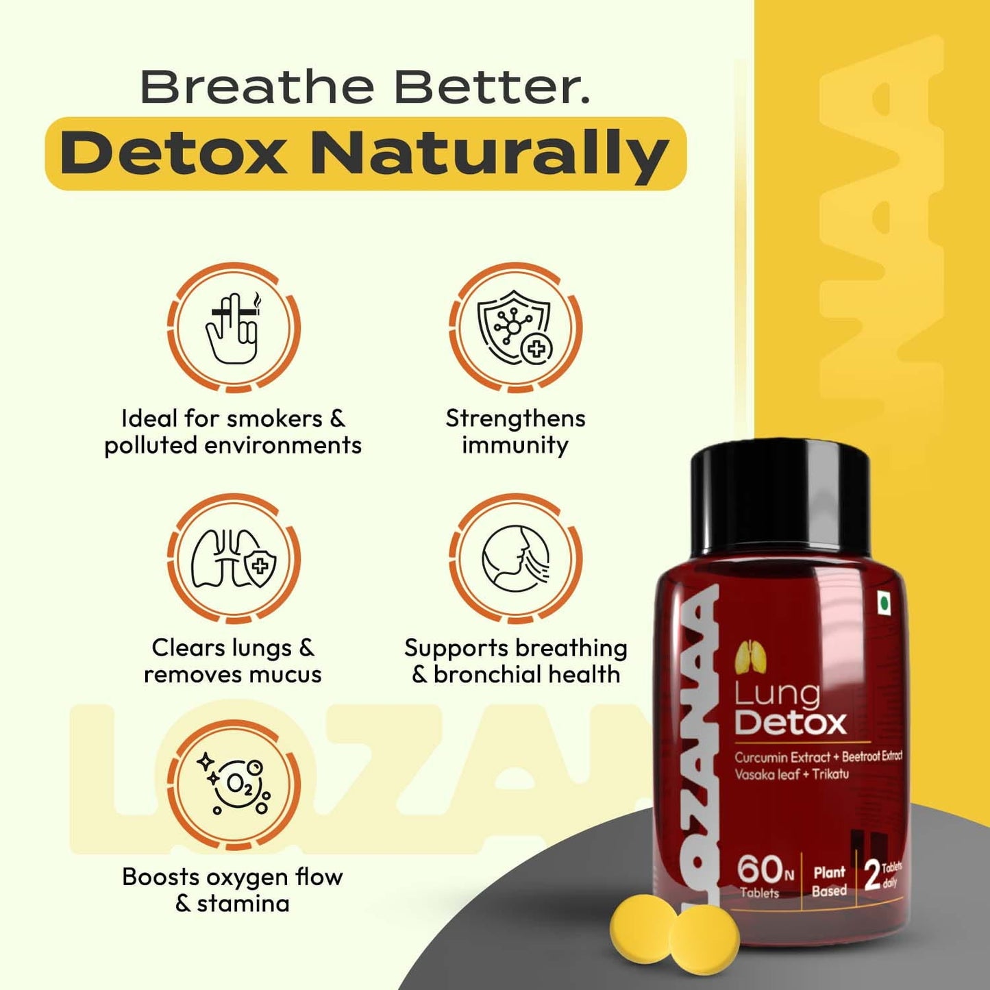 Lung Detox Tablets - Lozanaa