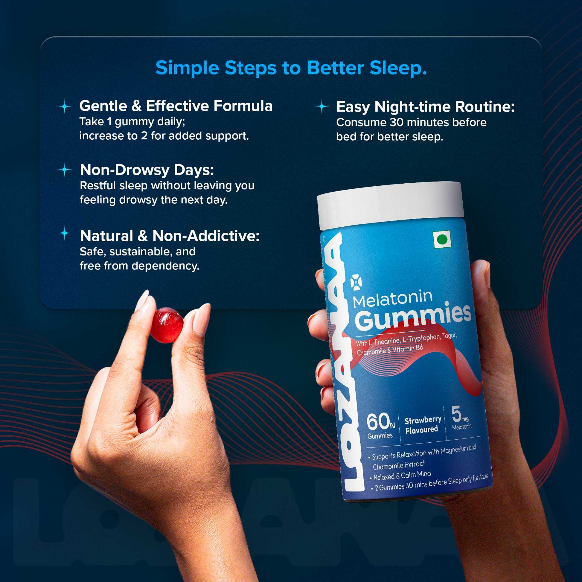 Melatonin Sleep Gummies | For Deeper, Better Rest - Lozanaa