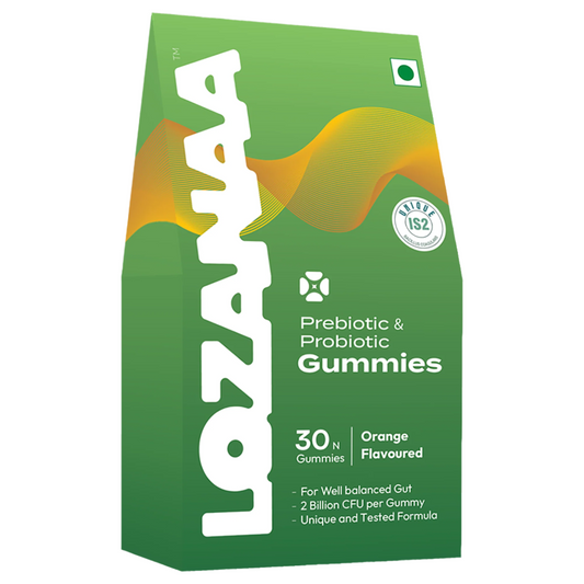 prebiotics and probiotics gut health supplement bottle image