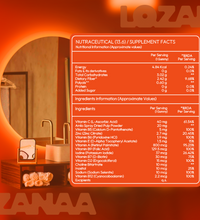 lozanaa hair skin and nails gummies ingredient table 