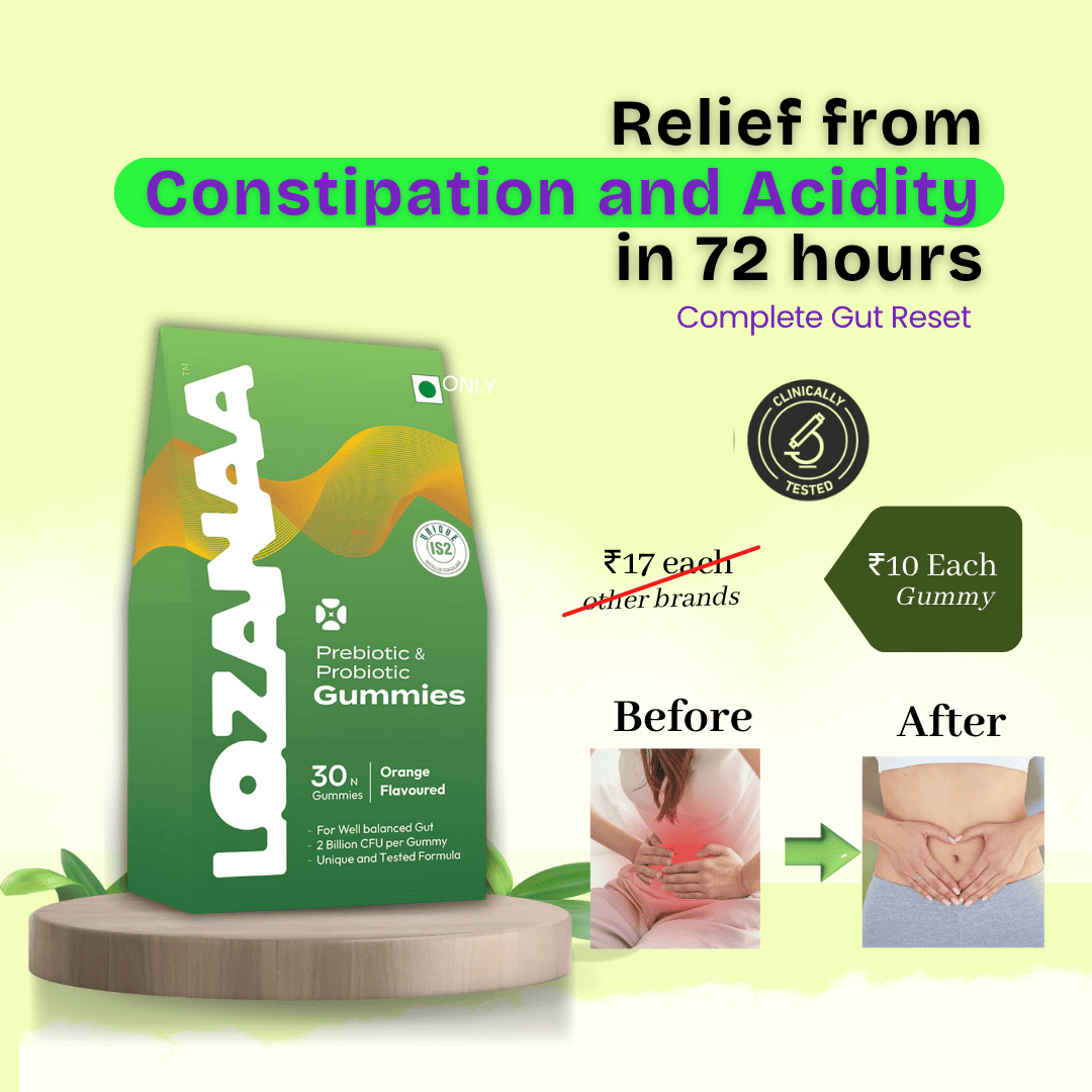 Lozanaa Gut - Reset Gummies | Bloat Less. Digest Better. Feel Lighter. - Lozanaa