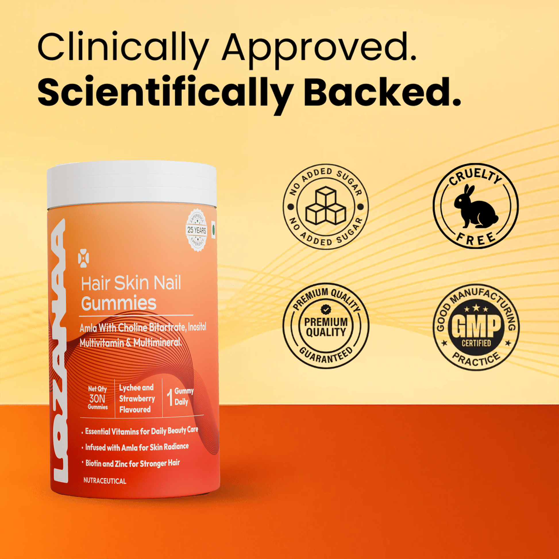 Lozanaa Hair Skin Nail Gummies (30 pieces) - Lozanaa