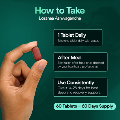 Ashwagandha Tablets for Stress Relief & Better Sleep